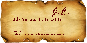 Jánossy Celesztin névjegykártya